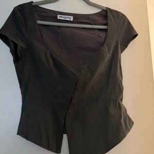 Princess Polly Asymmetrical Grey Blouse